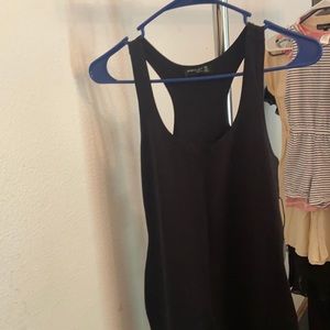 Long form fitting black dress